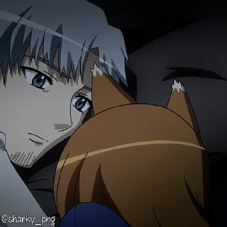 👩‍❤️‍💋‍👨 emoji @sharky_png Spice and Wolf Telegram sticker 10 of 50