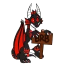 ◀️ emoji DrakEmono by @CrazySnep & QuillMoon Telegram sticker 10 of 25