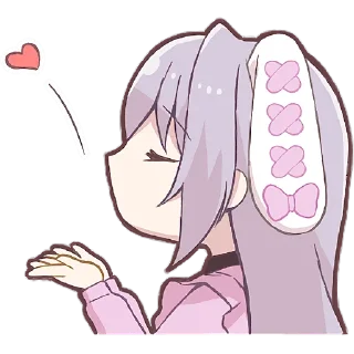 😘 emoji Зайчиха-чан 2 @Nyasticks Telegram sticker 8 of 41