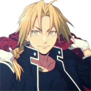 🙂 emoji Edward Elric by @peach_artworld Telegram sticker 22 of 24