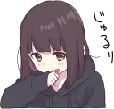 😒 emoji Menhera-chan. 3 :: @line_stickers Telegram sticker 18 of 88