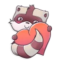 ❤ emoji Jessie Racoon Telegram sticker 2 of 25