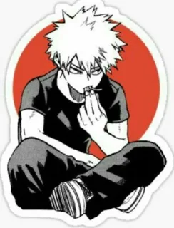 😐 emoji my hero academia Telegram sticker 8 of 22