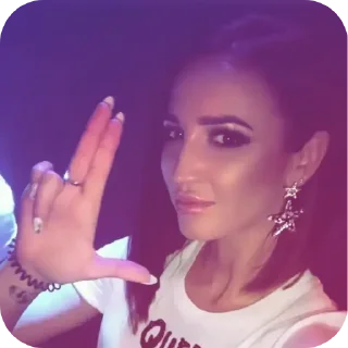 ✋ emoji Ольга Бузова 😝🤟 Telegram sticker 6 of 20