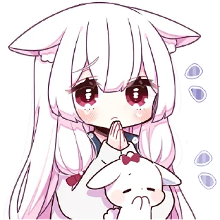 🙏 emoji Сладкая зайка @Nyasticks Telegram sticker 13 of 41