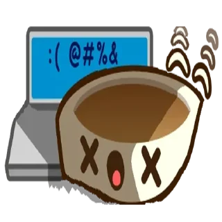 😵 emoji coffee CUP by @scaledJPG Telegram sticker 15 of 25