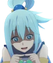 😨 emoji Aqua Telegram sticker 18 of 120