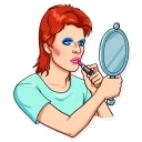 💄 emoji David Bowie Telegram sticker 18 of 30