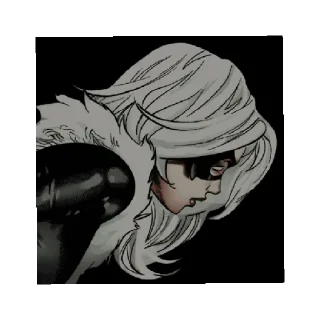 😞 emoji Black cat Telegram sticker 18 of 21