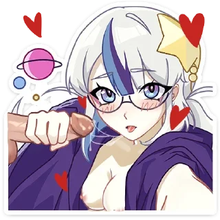 🥵 emoji Астерия; @stickersvk18, @yooshi69 Telegram sticker 16 of 50