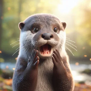 Sticker from @vidromemi AI GENERATED OTTERS