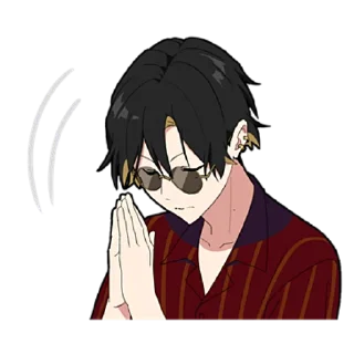 🙏 emoji Злой-кун 2 @nyasticks Telegram sticker 18 of 41