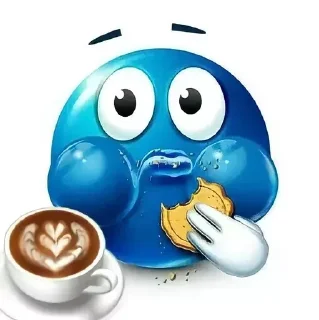 ☕️ emoji blue emoji Telegram sticker 15 of 48