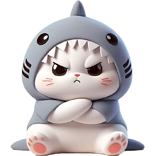 😒 emoji Пушистые акулы 3 @Nyasticks Telegram sticker 11 of 42