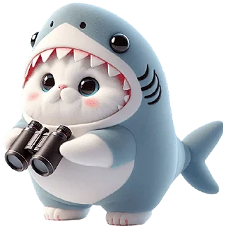🧐 emoji Пушистые акулы 3 @Nyasticks Telegram sticker 17 of 42