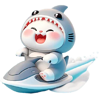 🛥 emoji Пушистые акулы 3 @Nyasticks Telegram sticker 15 of 42