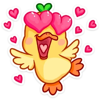 😍 emoji Утёнок Кряк :: @stickroom Telegram sticker 17 of 48