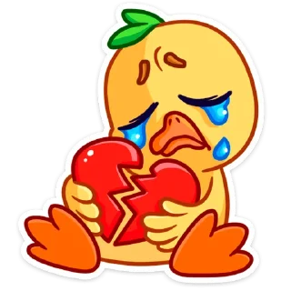 😭 emoji Утёнок Кряк :: @stickroom Telegram sticker 23 of 48