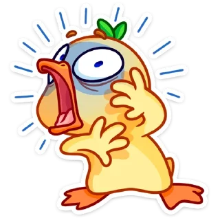 😱 emoji Утёнок Кряк :: @stickroom Telegram sticker 7 of 48