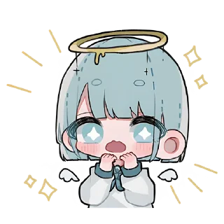😇 emoji Девочки ангелы @nyasticks Telegram sticker 5 of 41