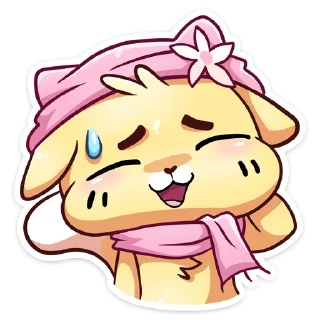 😅 emoji Зимние Бисквит и Ванилька :: @stickroom Telegram sticker 15 of 48