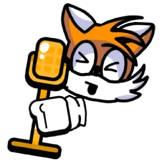 🎤 emoji Tails @tails_love Telegram sticker 19 of 30