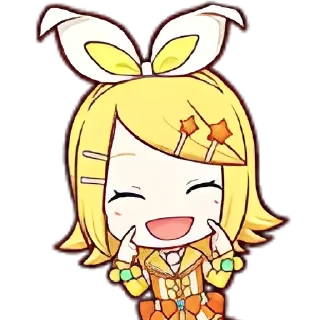 🍊 emoji Kagamine Rin @sashussekai Telegram sticker 18 of 67