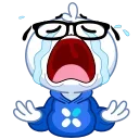 😭 emoji Tim the Nerd Telegram sticker 15 of 20