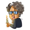 😨 emoji Tim Burton Telegram sticker 4 of 35