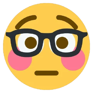 😳 emoji 🤓 Telegram sticker 15 of 30