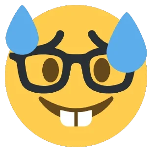 🥵 emoji 🤓 Telegram sticker 6 of 30