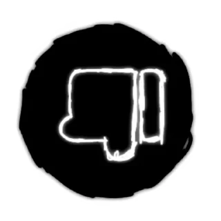 👎 emoji Neon emoji by @maskaww Telegram sticker 5 of 11