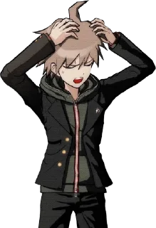 😩 emoji ~ makoto naegi by @wanna_s_l_e_e_p ~ Telegram sticker 14 of 120
