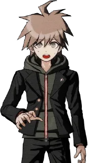 😨 emoji ~ makoto naegi by @wanna_s_l_e_e_p ~ Telegram sticker 21 of 120