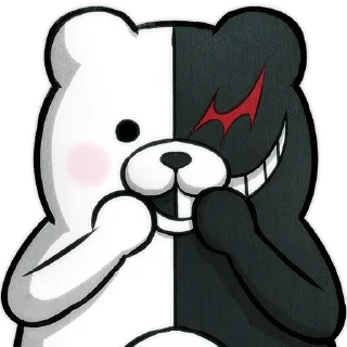 😋 emoji / Monokumas pack by @wanna_s_l_e_e_p / Telegram sticker 4 of 120