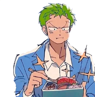 ☺️ emoji ⚔️<>{*•*Zoro*•*}<>⚔️ @One_6Piece Telegram sticker 7 of 120