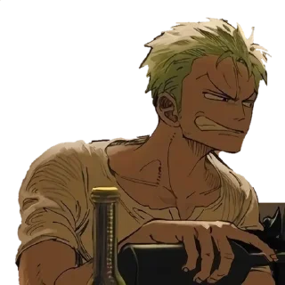 😤 emoji ⚔️<>{*•*Zoro*•*}<>⚔️ @One_6Piece Telegram sticker 15 of 120