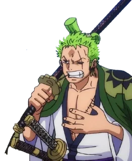 😡 emoji ⚔️<>{*•*Zoro*•*}<>⚔️ @One_6Piece Telegram sticker 24 of 120