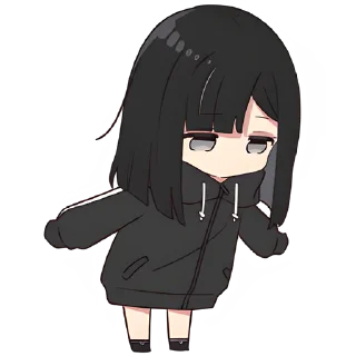 😌 emoji Юрудура-тян (B) @Nyasticks Telegram sticker 12 of 25