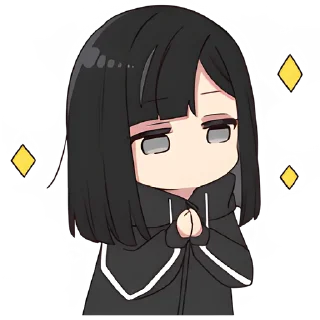 🙏 emoji Юрудура-тян (B) @Nyasticks Telegram sticker 15 of 25
