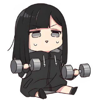 💪 emoji Юрудура-тян (B) @Nyasticks Telegram sticker 10 of 25