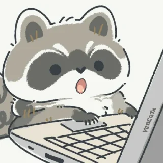 🦝 emoji Енотик Telegram sticker 12 of 120