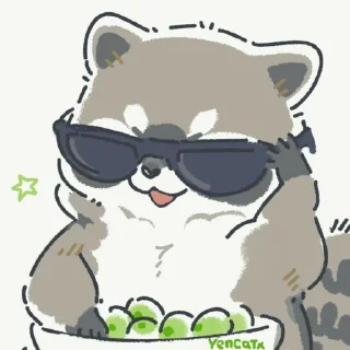 🦝 emoji Енотик Telegram sticker 8 of 120