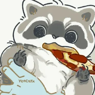 🦝 emoji Енотик Telegram sticker 16 of 120