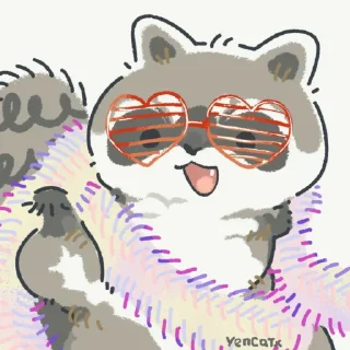 🦝 emoji Енотик Telegram sticker 20 of 120