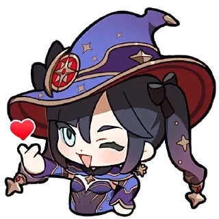 ❤️ emoji Мона @bottgenshin Telegram sticker 5 of 19