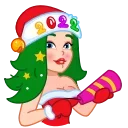 🎉 emoji Santa Girl Telegram sticker 8 of 21