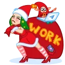 😤 emoji Santa Girl Telegram sticker 16 of 21