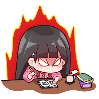 🔥 emoji Крошка тян @Nyasticks Telegram sticker 11 of 41