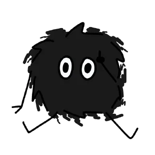 🖕 emoji слишком эмоциональный комок Telegram sticker 12 of 16